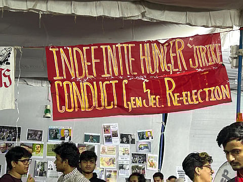 Visuals from the protest