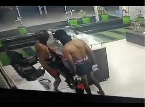 A screenshot of the Chaddi gang from the CCTV footage
