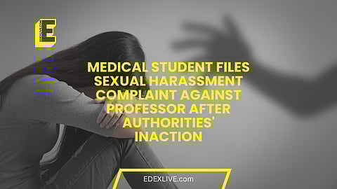 The complainant said that the professor gave her some documents and he kept on asking her inappropriate and irrelevant questions.