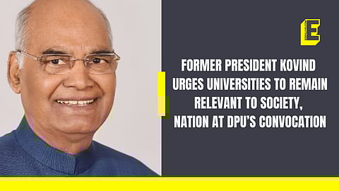 Former President of India, Ram Nath Kovind, addressed the 15th convocation ceremony of Dr D Y Patil Vidyapeeth in Pimpri on April 12.