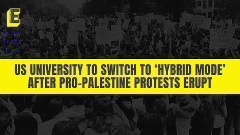 Students protest against the Israel-Hamas war