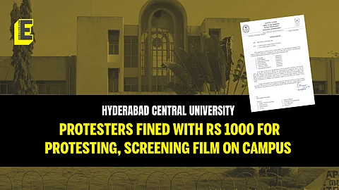 UoH: Rs 1,000 fine on students for holding Pro-Palestine protests without permission, screening documentary on campus