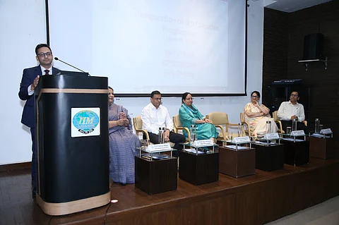 Alok Arora, Managing Director, Serrala, Pune, during his Keynote address at IIM Lucknow