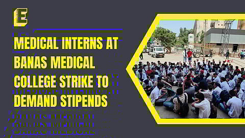 Medical interns at Banas Medical College strike to demand stipends
