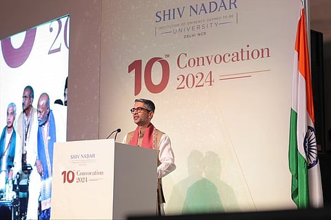 Abhinav Bindra, Indian Olympic gold medallist and Padma Bhushan awardee, at the convocation