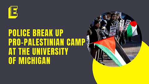 Police break up pro-Palestinian camp at the University of Michigan