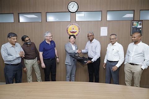 Representatives from TDK Corporation and IIT Madras at the MoU signing