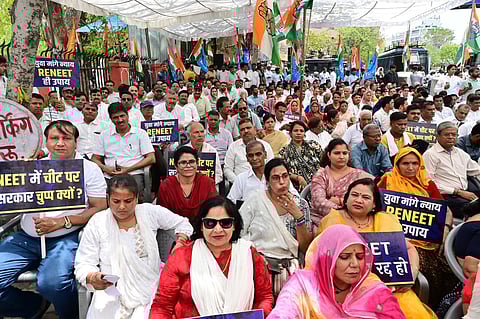 Congress protest against NEET