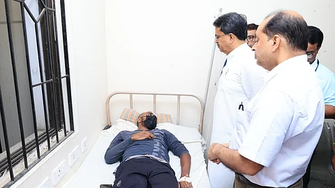 Tripura CM visit the injured resident doctor Dr Nikhil H.