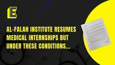 MBBS internships were suspended on May 16
