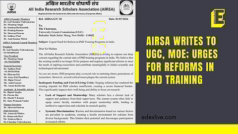 AIRSA writes to UGC, MoE