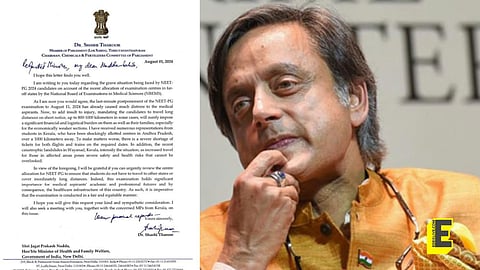 The letter Tharoor wrote