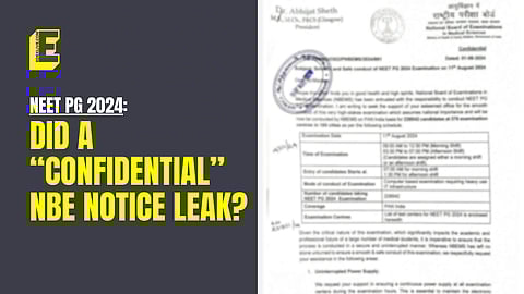 NEET PG 2024: “Confidential” NBE notice makes rounds on social media