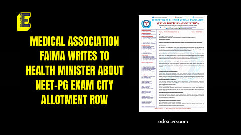FAIMA writes to Union Minister of Health regarding NEET-PG