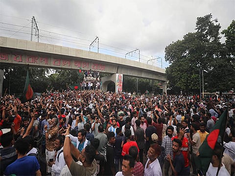 Protest images from the streets of Dhaka, Bangladesh
