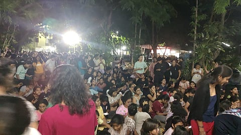 Visuals from the protest