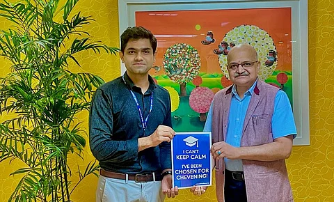 Mrityunjay Sharma with BVR Subrahmanyam, CEO, NITI Aayog