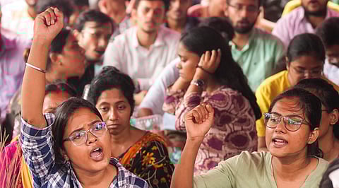 Visuals from doctors' protest in Kolkata