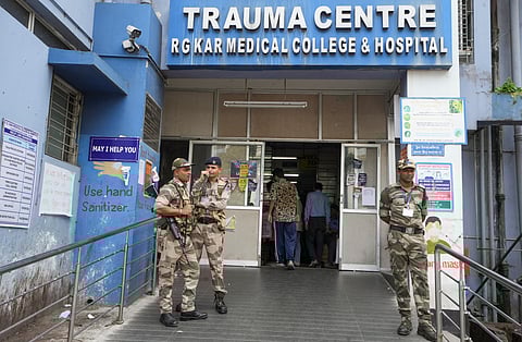 Visuals from RG Kar Medical College and Hospital on Saturday, September 21