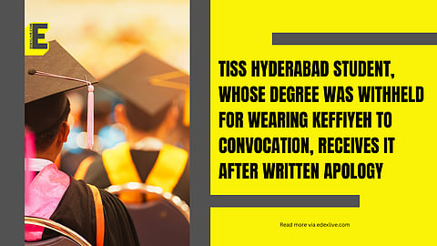 TISS student Ablaz Mohammed Schemnad, eventually received his certificate