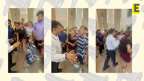 Screengrabs from the viral video
