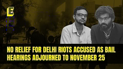 Umar Khalid, Sharjeel Imam bail hearings in 2020 Delhi riots case adjourned to November 25
