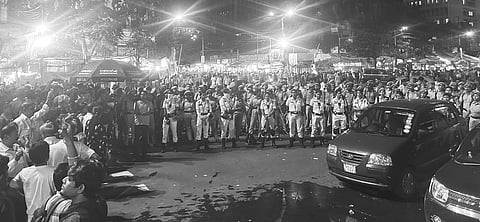 Police at Dharmatala
