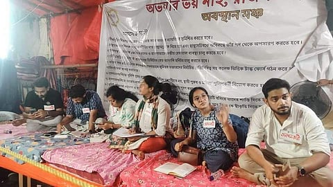 Visuals from junior doctors' protest site I'm Kolkata