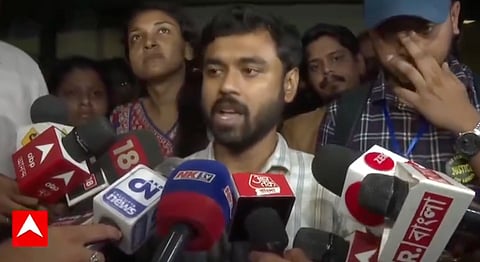 Screengrab from Dr Debashis Halder to media