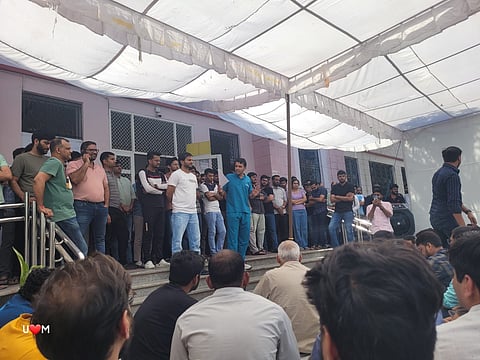 Visuals from the protest