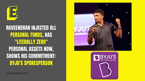 Raveendran injected all personal funds, has "literally zero" personal assets now