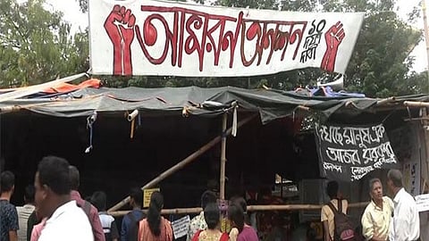Junior Doctors' hunger strike site in Kolkata.