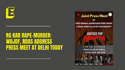 RG Kar rape-murder: WBJDF, RDAs address press meet at Delhi today