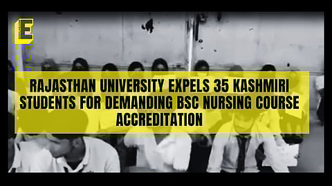 Students protesting for the licensing of the BSC Nursing course