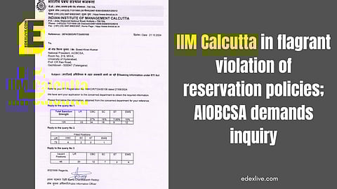 RTI reply from IIM Calcutta