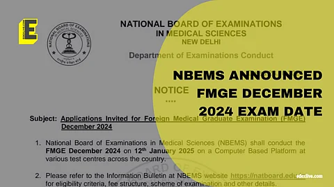 FMGE December 2024 exam to be held on January 12, 2025; registrations begin today