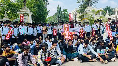 Scene from the protest