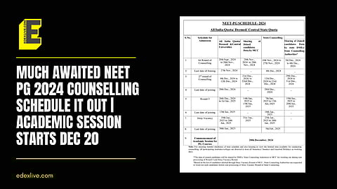 NEET PG 2024 counselling schedule is out