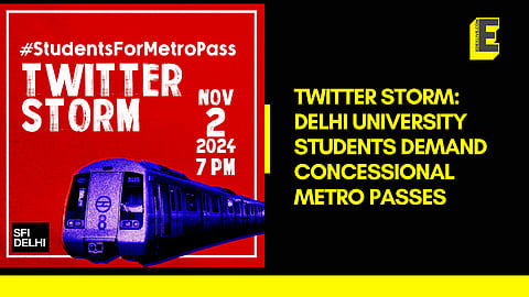 SFI Delhi protests for concession in metro fares