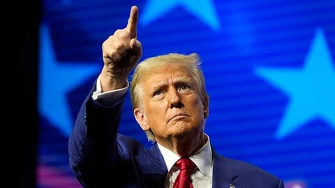 Donald Trump at his Victory Rally, Georgia. Representational image