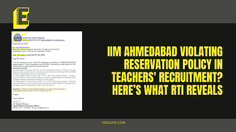 IIMA violates teachers' recruitment policy?