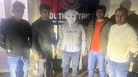 Accused Arjun with officials