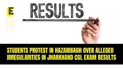 Students protest in Hazaribagh over alleged irregularities in Jharkhand CGL exam results
