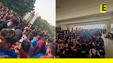 Telangana: SNIST withholds exam tickets over delay in fee reimbursement from state; students protest