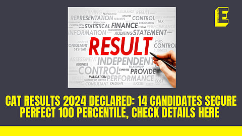 CAT results 2024 declared: 14 candidates secure perfect 100 percentile, check details here