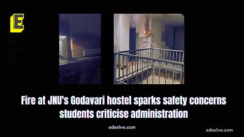 JNU Godavari hostel fire