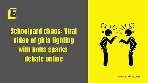 Schoolyard chaos: Viral video of girls fighting with belts sparks debate online