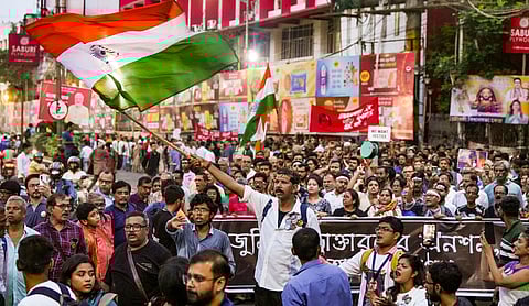Protests against RG Kar crape-murder case in Kolkata