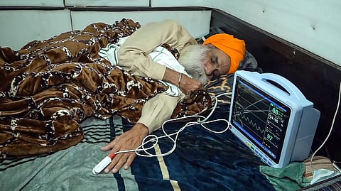 Farmer leader Jagjit Singh Dallewal during his hunger strike