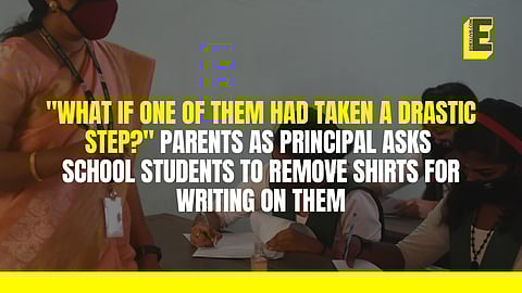 Principal asked students to remove shirts